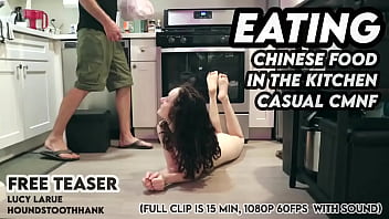 Makan Makanan Cina Di Dapur Dengan Gaya Cmnf Yang Seksi Dan Menggoda