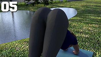 Gadis Kampus Latina Membungkuk Menggoda Di Sesi Yoga Panas Yang Menggairahkan