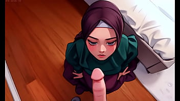 Gadis Muslimah Berhijab Tunduk Berlutut Dan Mengulum Kontolku Dengan Penuh Nafsu Seperti Pelacur Kecil Yang Patuh