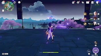 Raiden Shogun Telanjang Dengan Yukata Mod Menggoda Oleh Hexi Wang