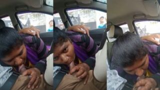 Pacar Tamil Seorang Wanita Menggoda Suaminya Di Dalam Mobil
