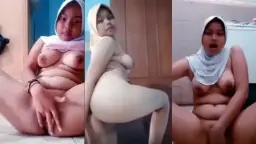 Abg Berjilbab Tiktokers Mengocok Hingga Keluar Sperma
