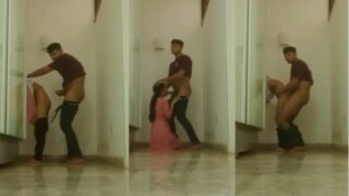 Pasangan Mesra Beraksi Di Lorong Dengan Posisi Berdiri