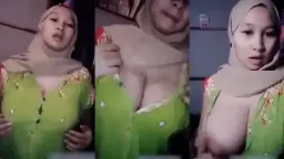 Daster Hijau Seksi Bikin Sange Tanpa Hijab