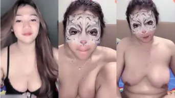 Azkia Bugil Live Dengan Lingerie Hitam Yang Menggoda