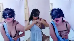 Cacha Pake Baju Jaring Transparan, Keliatan Semua Lekuk Tubuhnya Bikin Nafsu Naik.