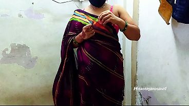 Bini Orang Bergoyang Hot Pakai Saree, Siap Digaruk Sampai Muncrat.